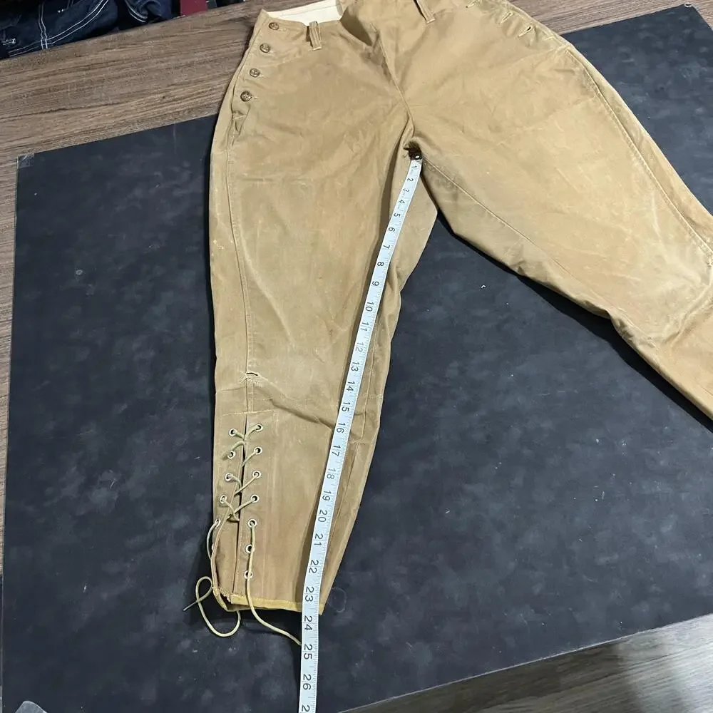 Vintage Carhartt 1920s Super Dux Pants Brown Waxed Canvas 1930s Hunting Breeches